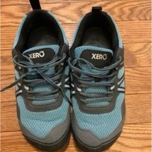 Xero Prio light blue, grey, black. Women’s. Size 8